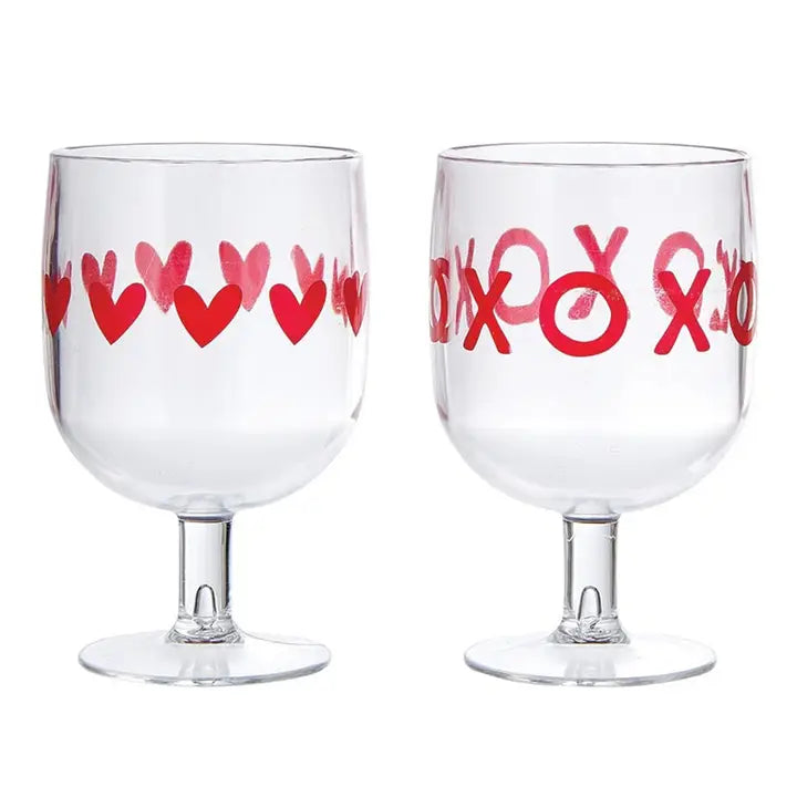 Acrylic Stackable Wine Glass - Valentine's Day