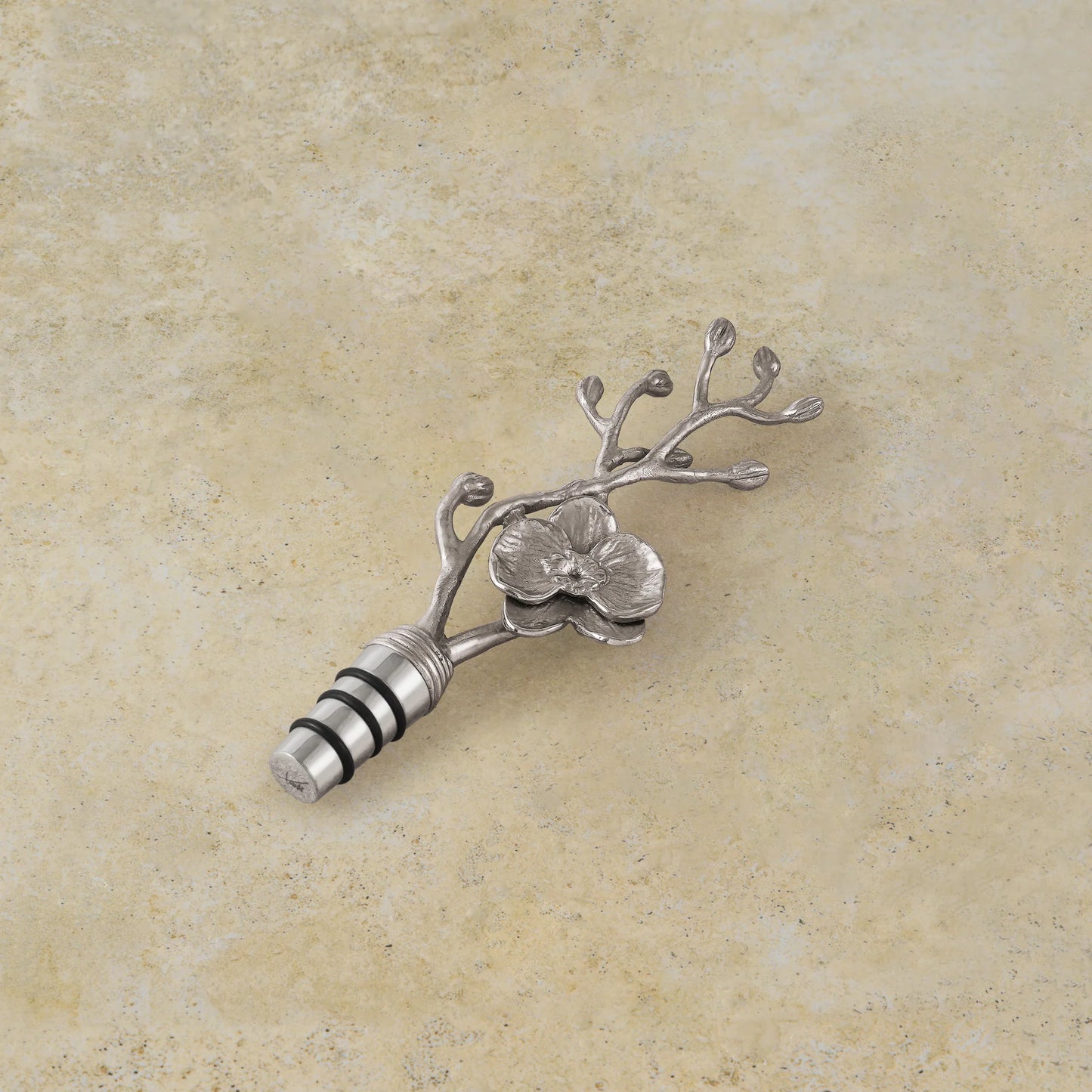 White Orchid Wine Stopper