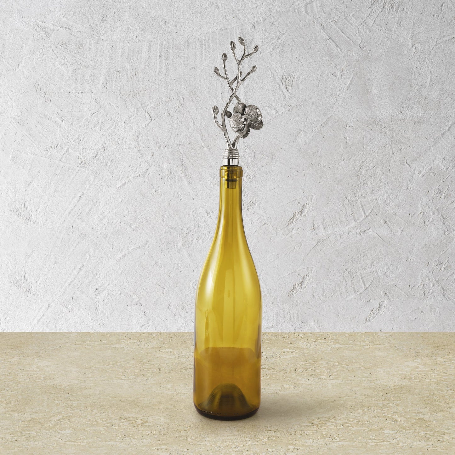 White Orchid Wine Stopper