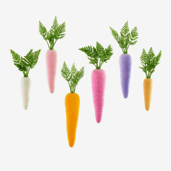 Flocked Medium Carrot Lavender