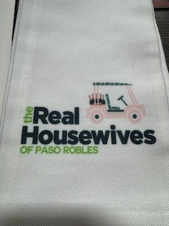 The Real Housewives Golf Cart Custom Kitchen Towels “Paso Robles”