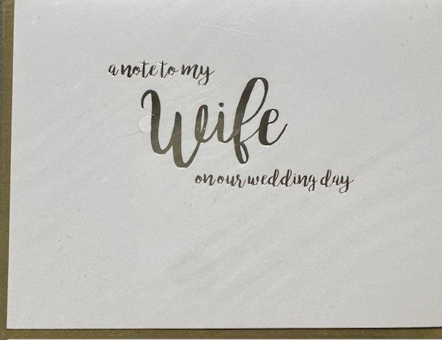 To My Wife Classic Note Card