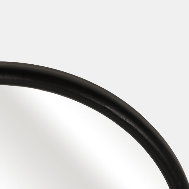 Thick Frame Arched Leaner Mirror, Black