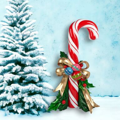 Vintage Candy Cane Left Display