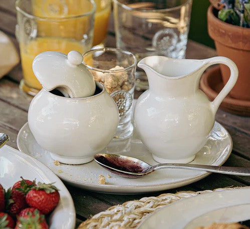 Puro Sugar Bowl with Lid- Whitewash