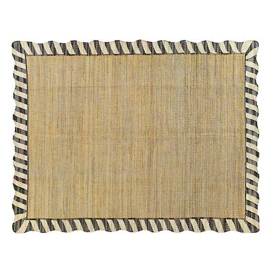 Jute Scalloped Black and White 8' x 10' Rug