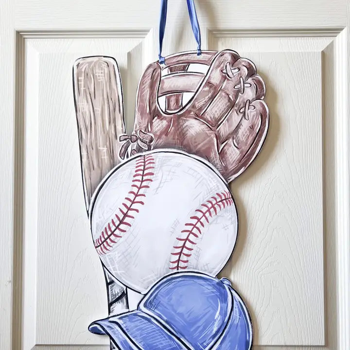 Play Ball Baseball Door Hanger