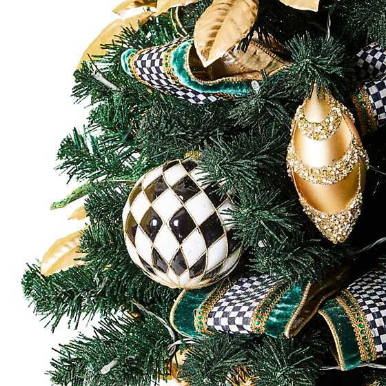 Emerald Luxe Illuminated Potted Tree