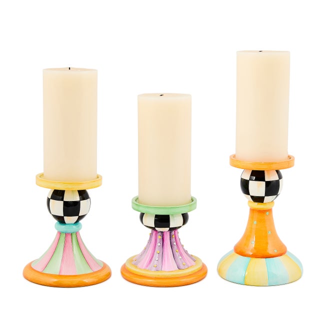 Trick or Treat Pillar Candle Holders, Set of 3