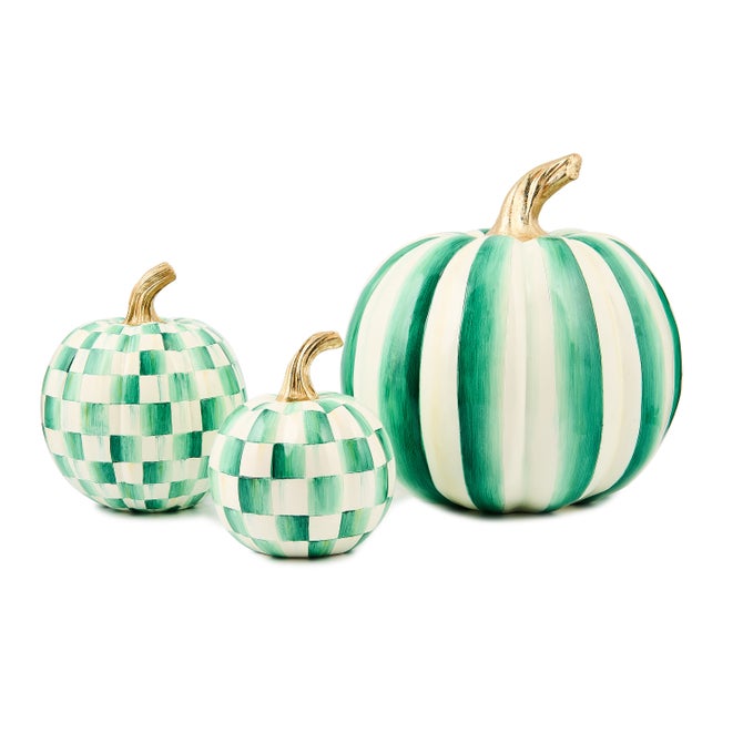 Emerald Check Small Pumpkin