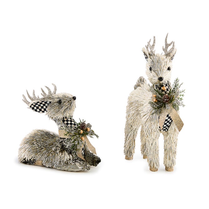 Courtly Noel Metallic Deer, Set of 2