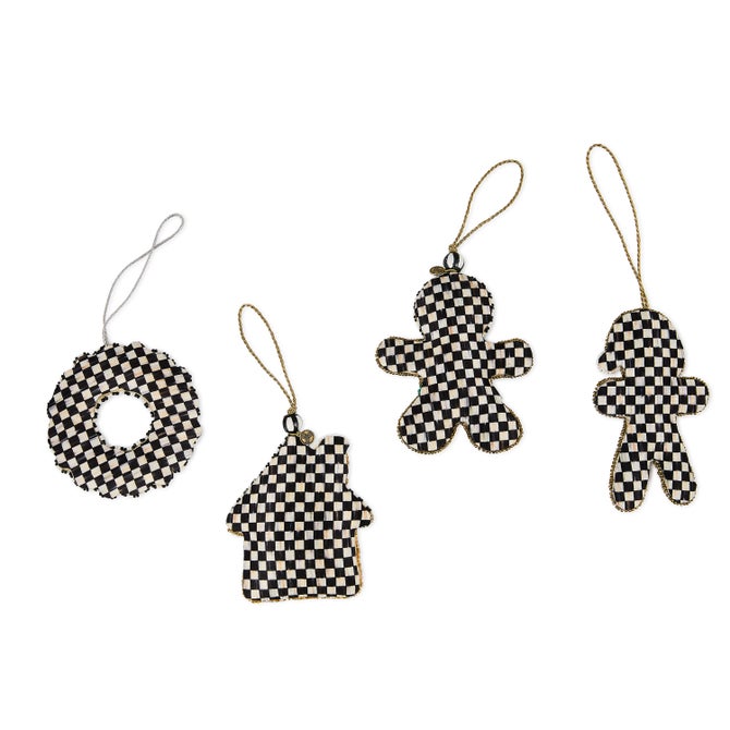 Gingerbread Beaded Ornaments, Set of 4