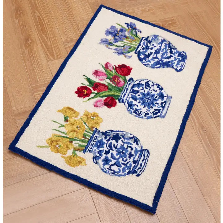 Chinoiserie Flowers Hook Rug