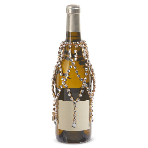 Woven Jeweled Wine Bottle Veil