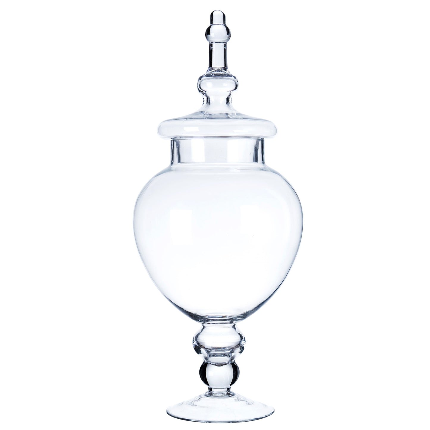 Glass Apothecary Jar w/ Lid Clear 15.5"H