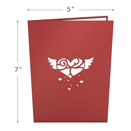 Winged Heart Pop Up Card
