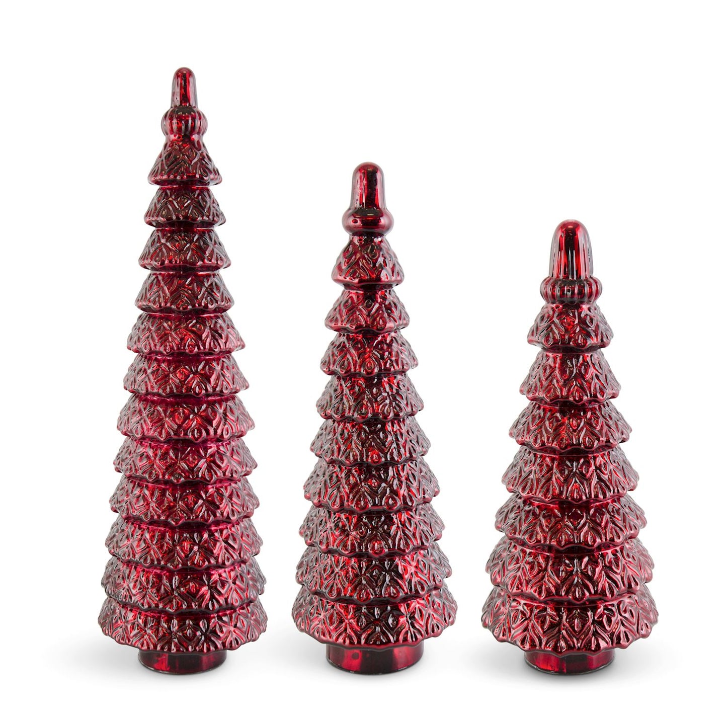 Small Red Glass Tiered Tree