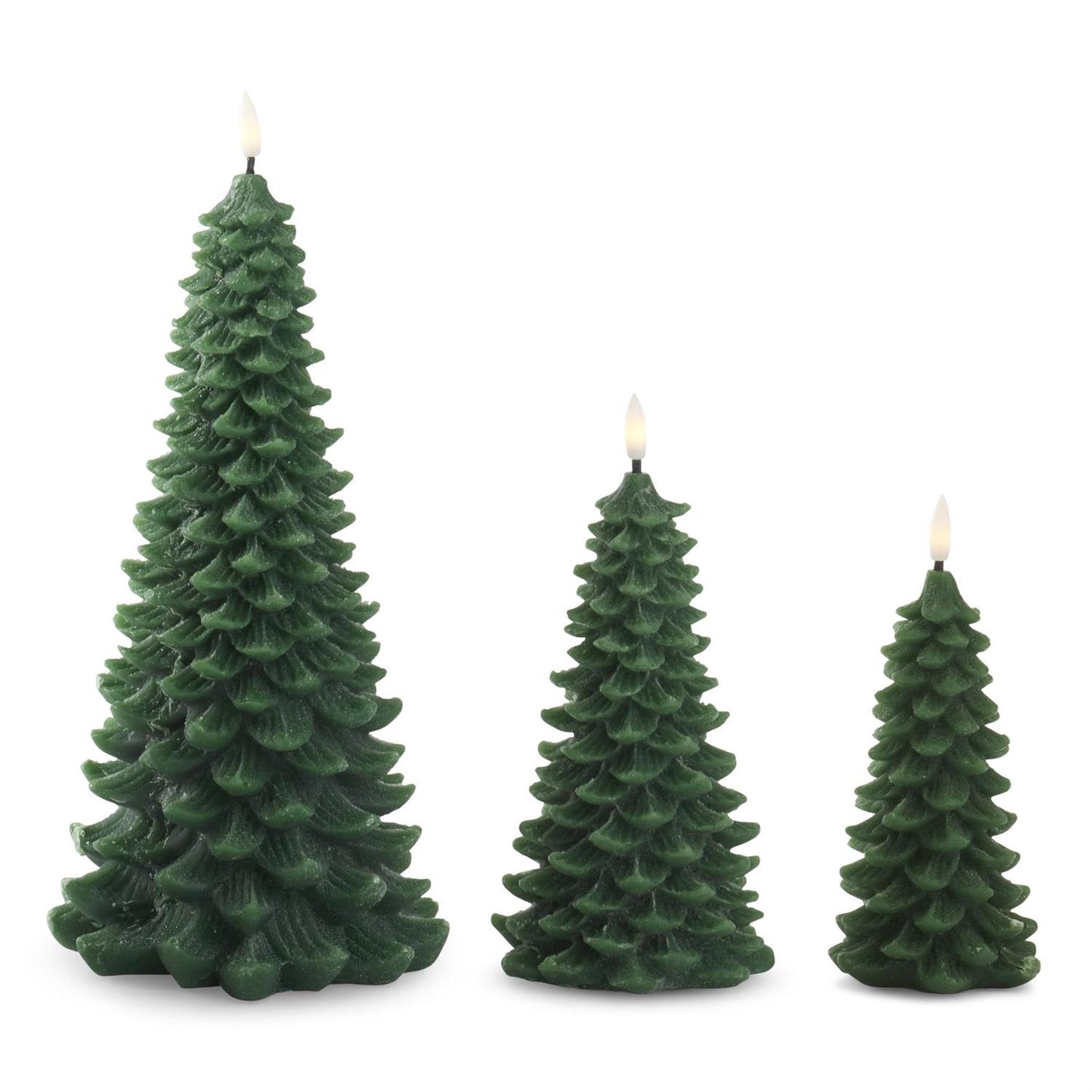 Small Green LED Christmas Tree Candle