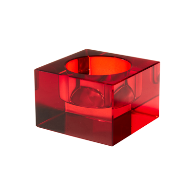 Red Crystal Votive Holder Small