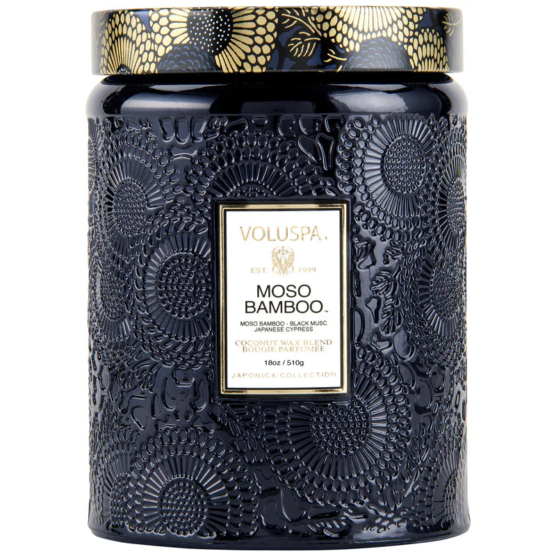 Moso Bamboo Large Glass Jar
