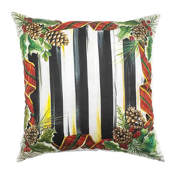 Holly Stripe Throw Pillow