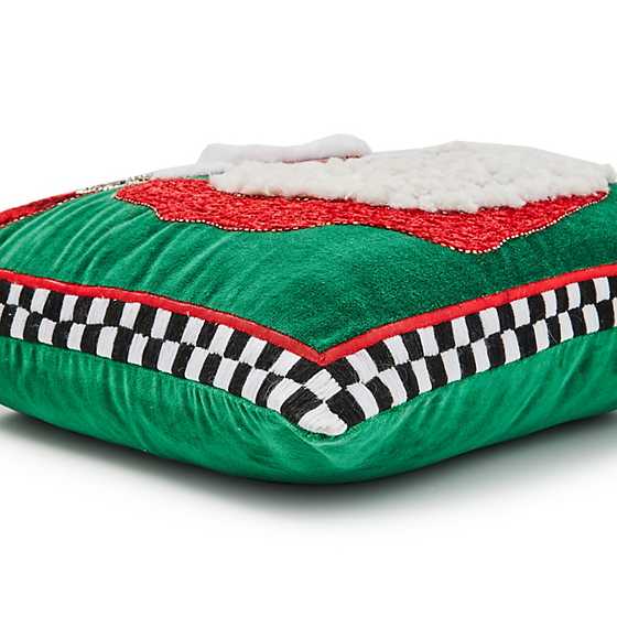 Joyful Black Santa Throw Pillow