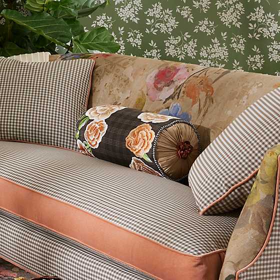 Field Study Floral Beaded Bolster