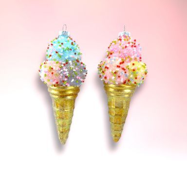 Triple Scoop Cone Ornament