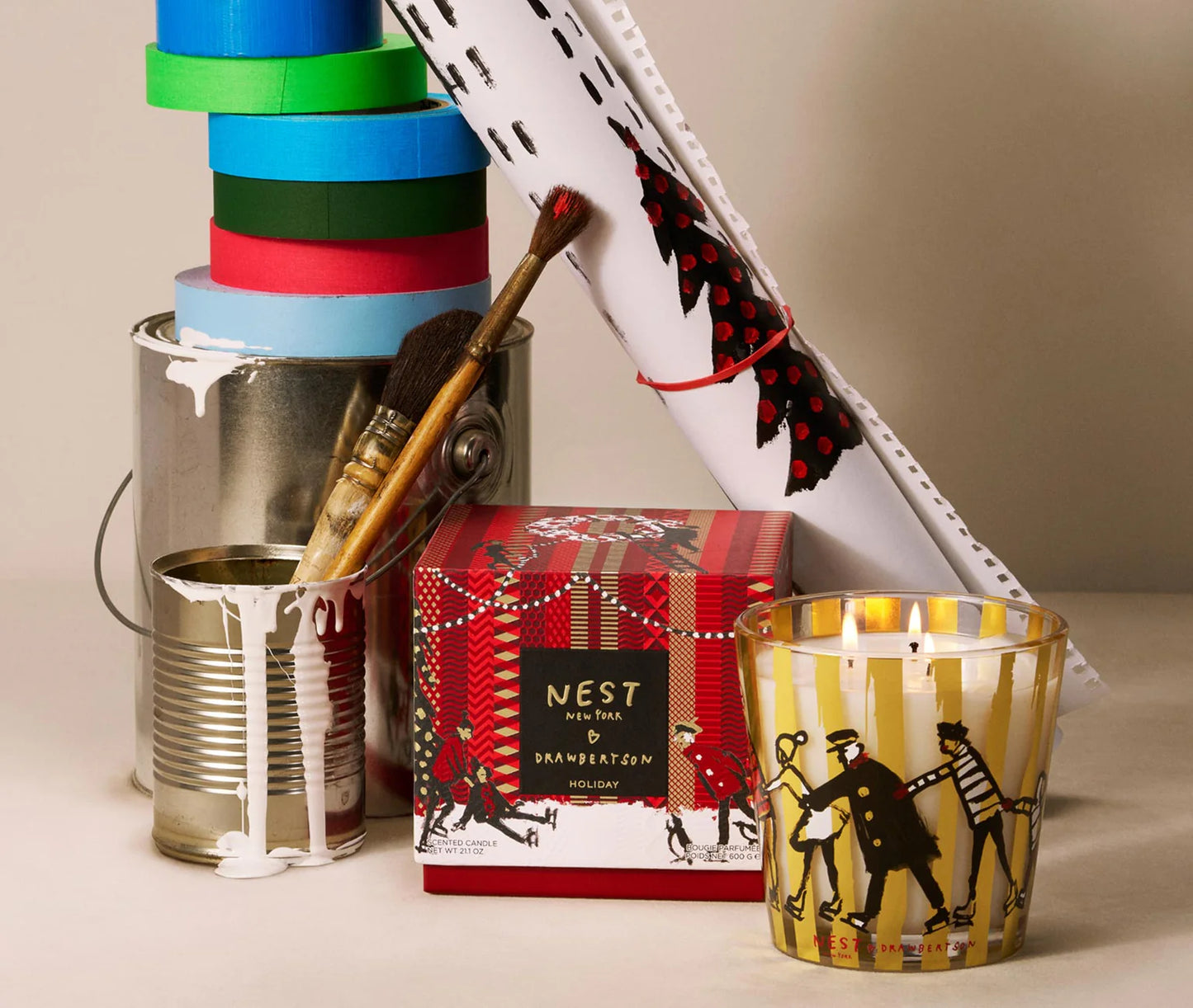 Drawbertson Holiday 3-Wick Candle