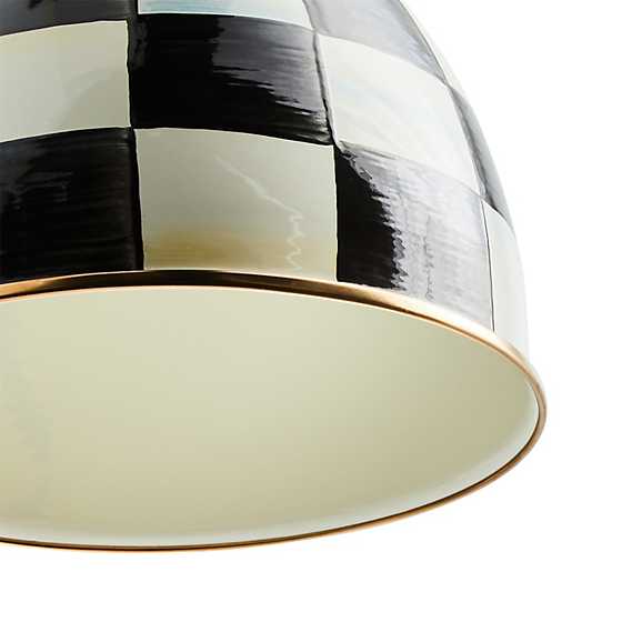 Courtly Check 8" Dome Pendant Lamp