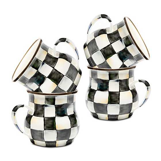 Courtly Check Mugs, Set of 4