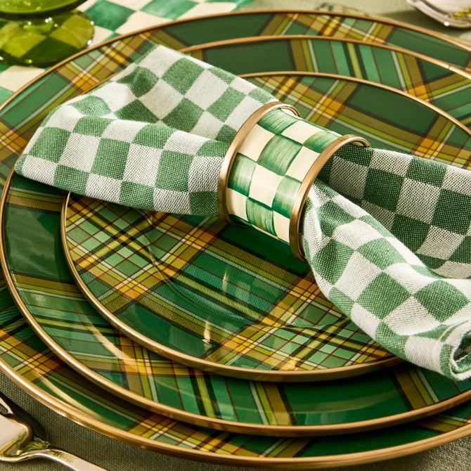 Tartan Green Charger Plate