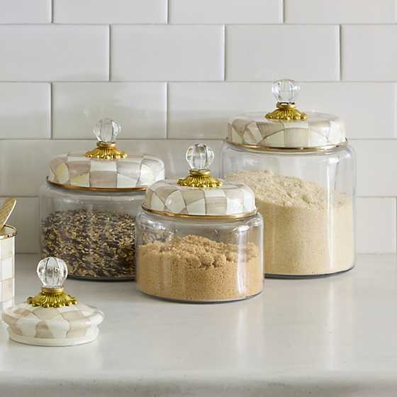 Mocha Check Large Kitchen Canister