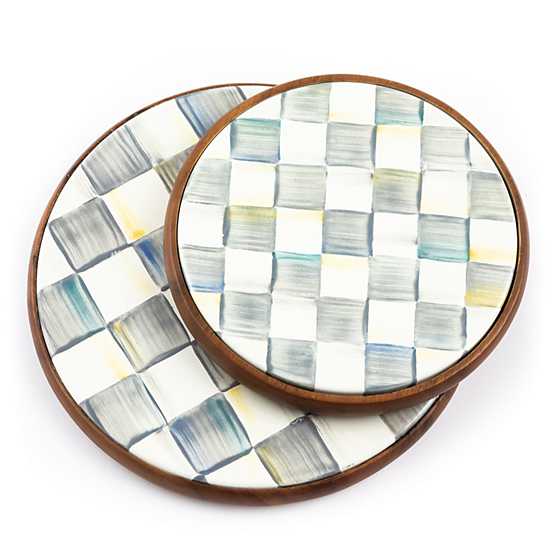 Sterling Check Large Trivet