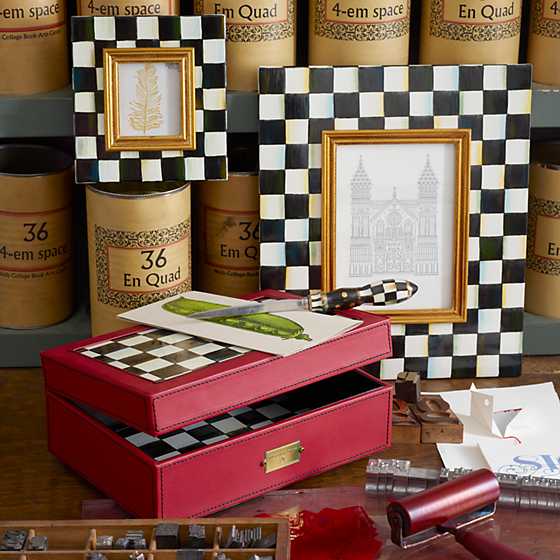 Courtly Check Enamel Frame - 5" x 7"