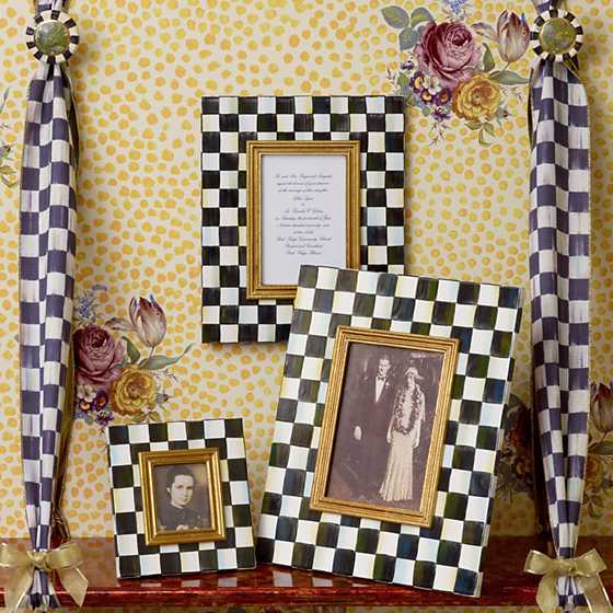 Courtly Check Enamel Frame - 5" x 7"