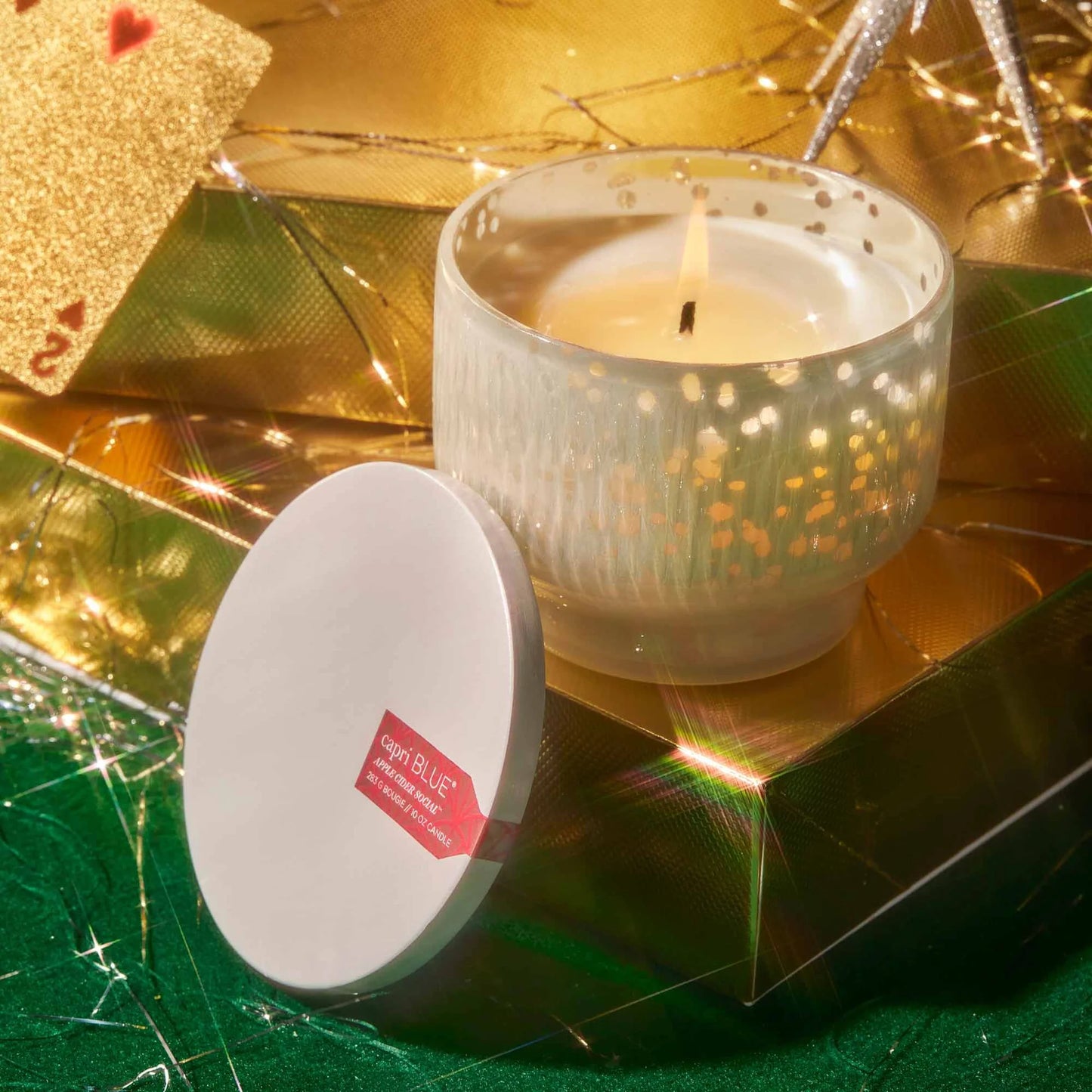 Apple Cider Social Mercury Holiday Inverted Candle