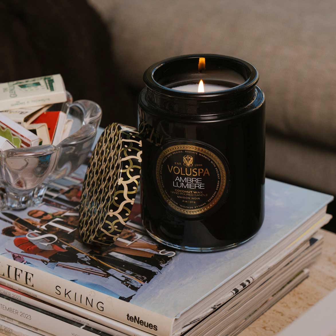 Ambre Lumiere Large Jar Candle