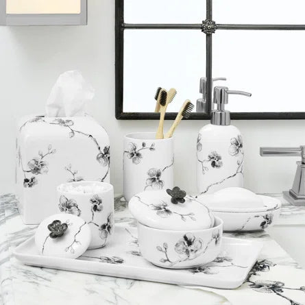 Black Orchid Porcelain Sugar Pot - Downs