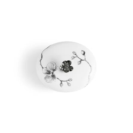 Black Orchid Porcelain Sugar Pot - Downs