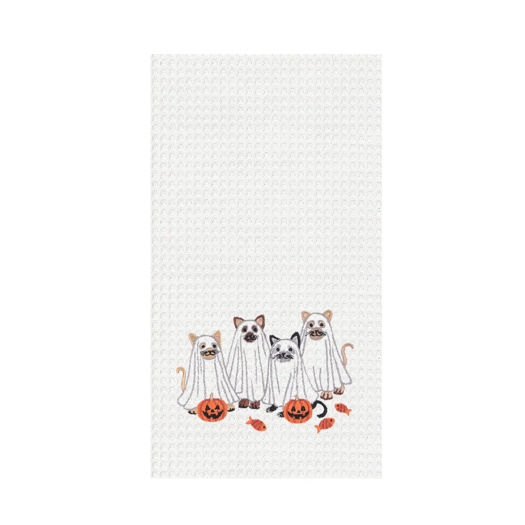 Ghost Cats Kitchen Towel