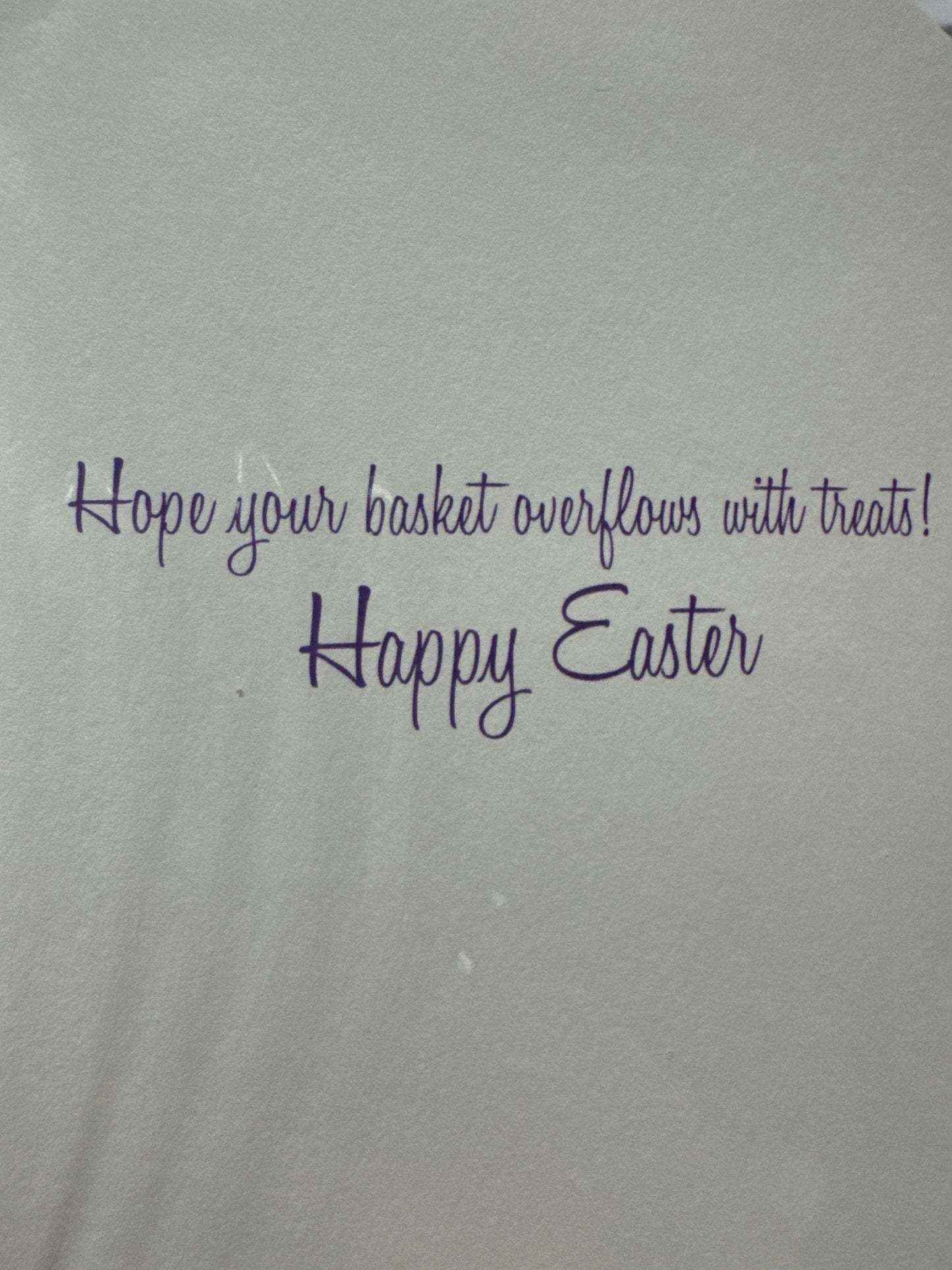 Chocolate Bunny Easter Basket Card