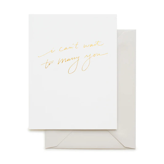 Can't Wait Marriage Card