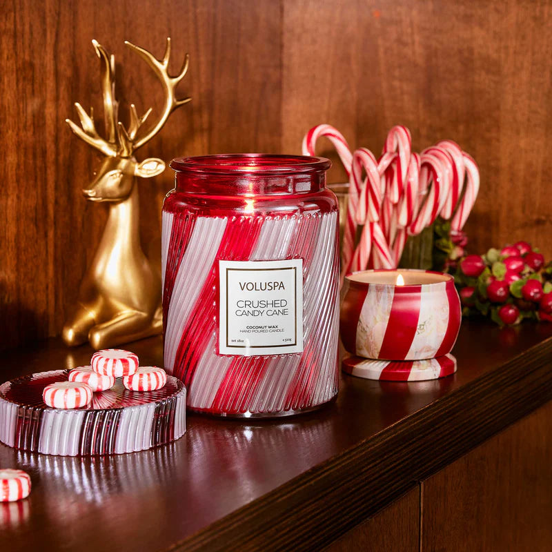 Crushed Candy Cane Large Jar Candle