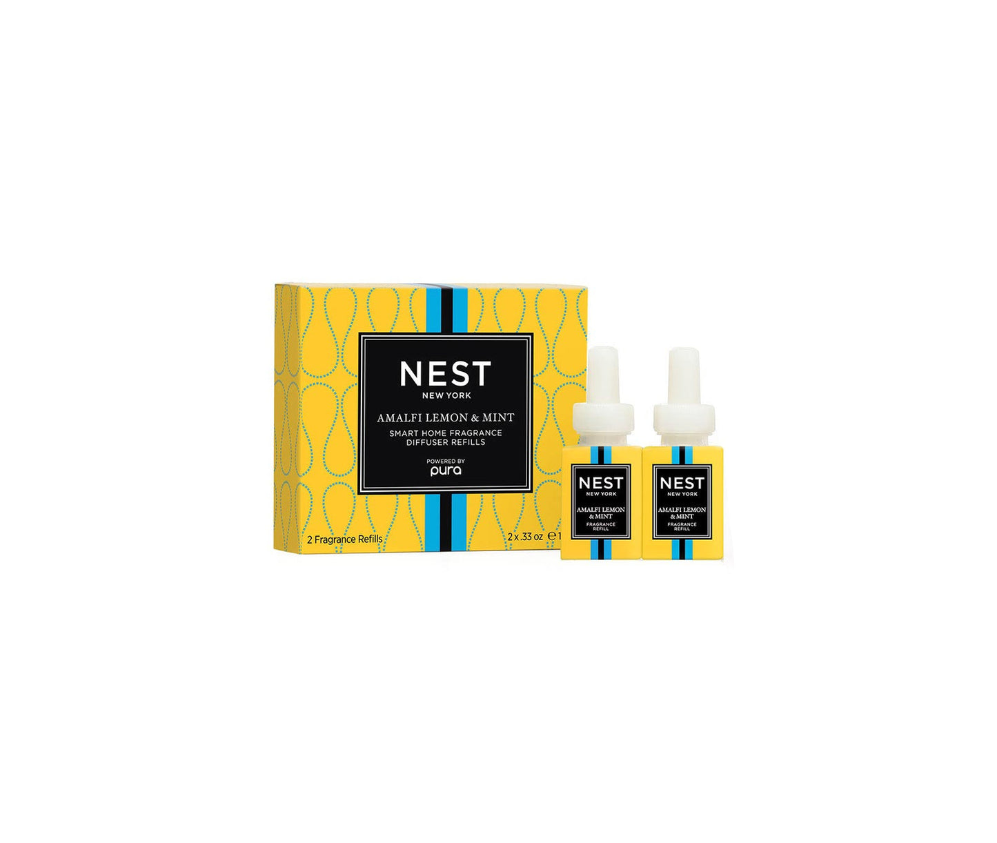 Amalfi Lemon & Mint Refill Duo for NEST x Pura Smart Home Fragrance Diffuser