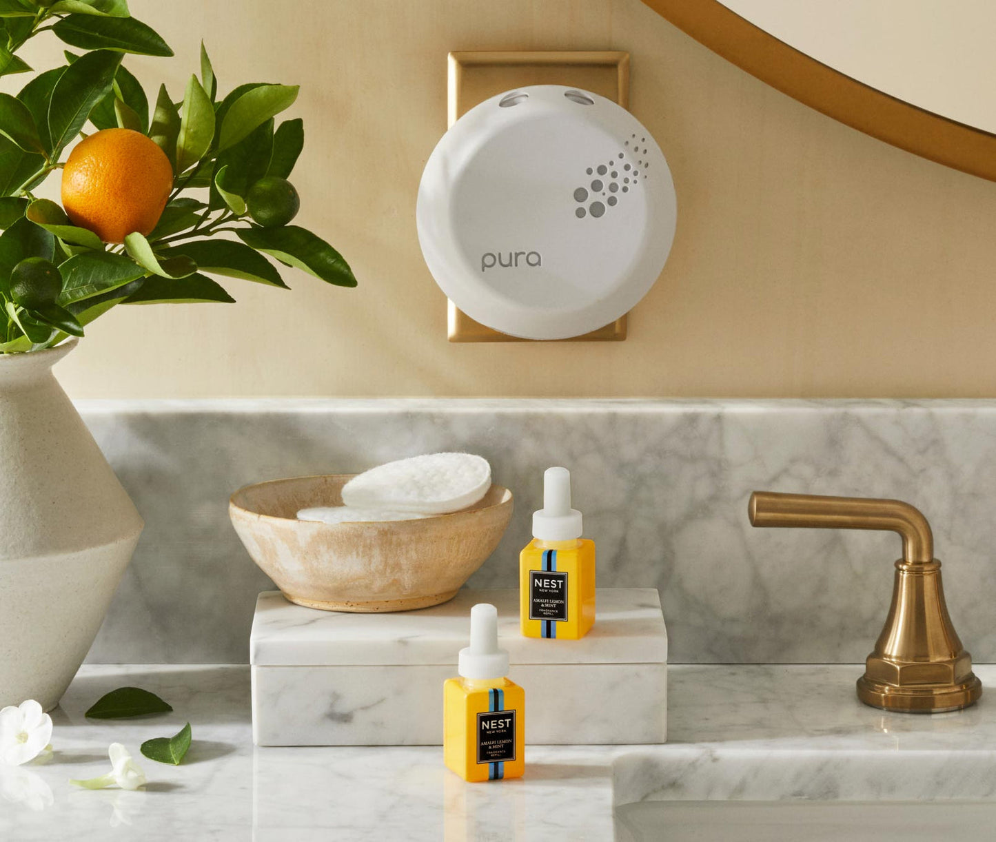 Amalfi Lemon & Mint Refill Duo for NEST x Pura Smart Home Fragrance Diffuser