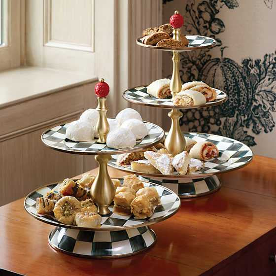 Courtly Check Enamel 3 Tier Sweet Stand