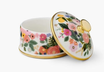 Garden Party Round Porcelain Box