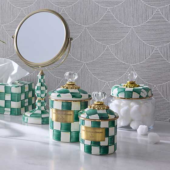 Emerald Check Small Kitchen Canister