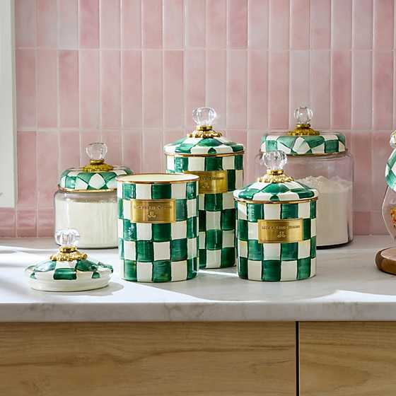 Emerald Check Demi Canister